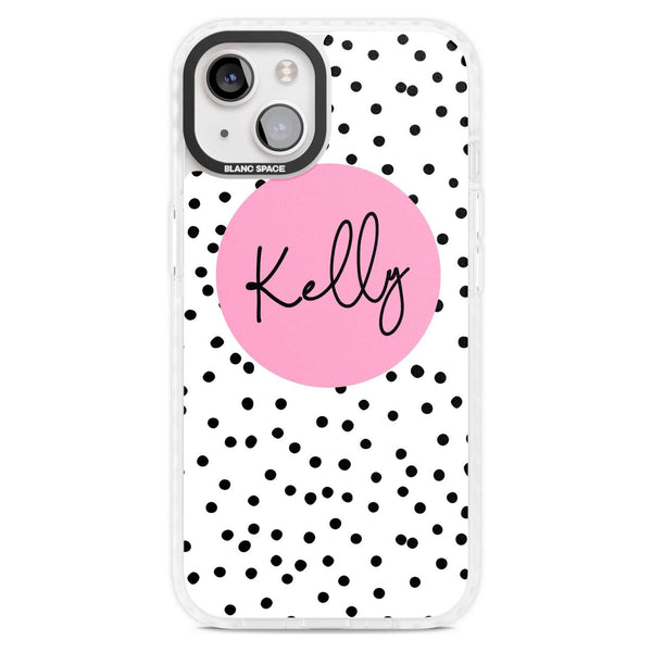 Personalised Pink Circle & Dots