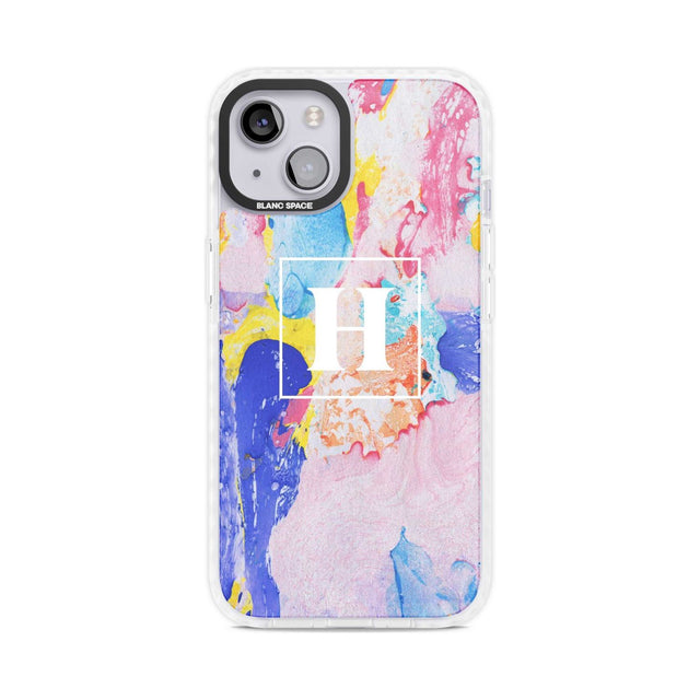 Personalised Mixed Pastels Marbled Paper Custom Phone Case iPhone 15 Plus / Magsafe Impact Case,iPhone 15 / Magsafe Impact Case Blanc Space