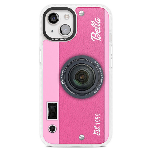 Personalised Pink Dream Camera Custom Phone Case iPhone 15 Plus / Magsafe Impact Case,iPhone 15 / Magsafe Impact Case Blanc Space