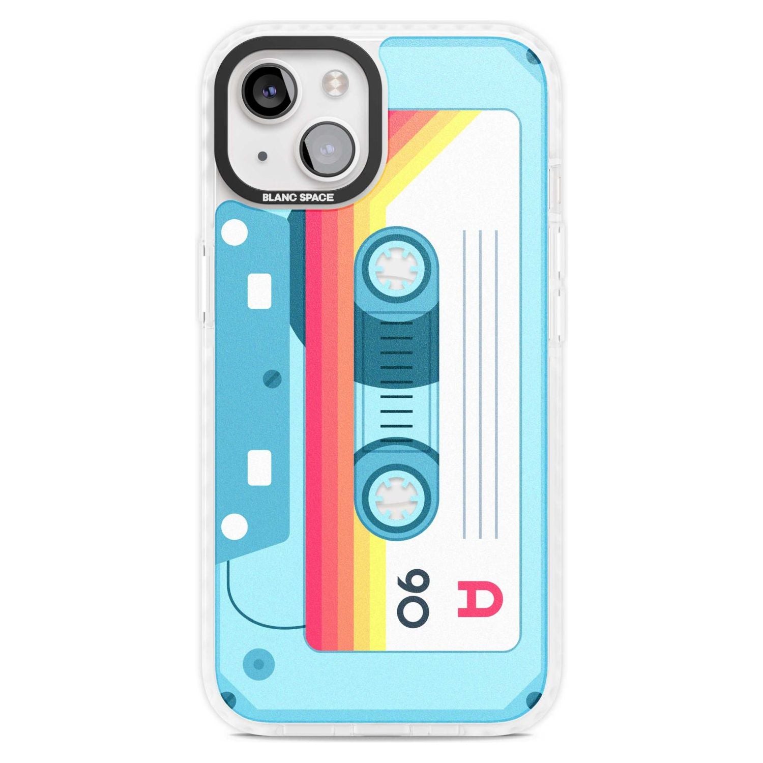 Personalised Sporty Cassette Custom Phone Case iPhone 15 Plus / Magsafe Impact Case,iPhone 15 / Magsafe Impact Case Blanc Space