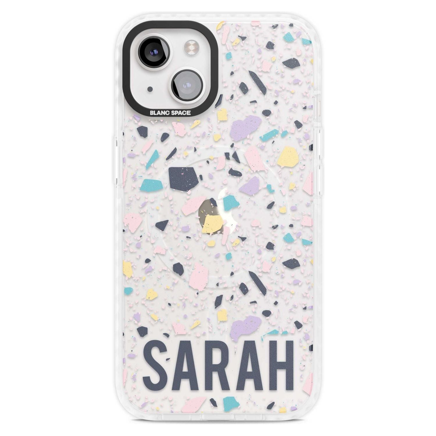 Personalised Terrazzo - Pink, Purple, Blue Custom Phone Case iPhone 15 Plus / Magsafe Impact Case,iPhone 15 / Magsafe Impact Case Blanc Space