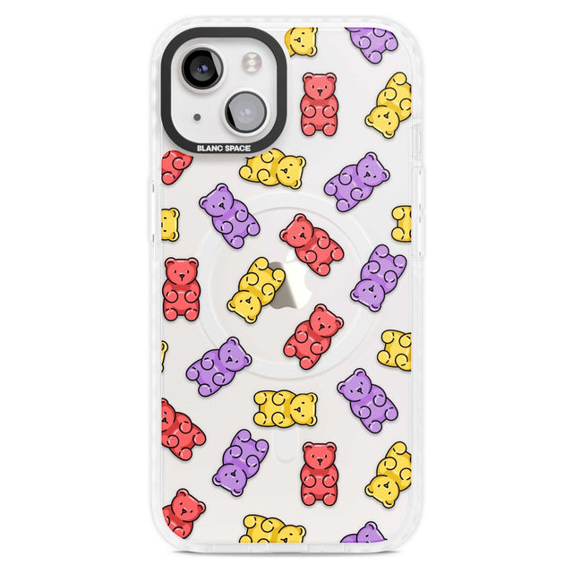 Gummy Bear Pattern Phone Case iPhone 15 Plus / Magsafe Impact Case,iPhone 15 / Magsafe Impact Case Blanc Space