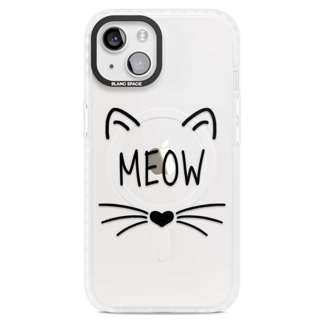 Cat Whiskers Phone Case iPhone 15 Plus / Magsafe Impact Case,iPhone 15 / Magsafe Impact Case Blanc Space