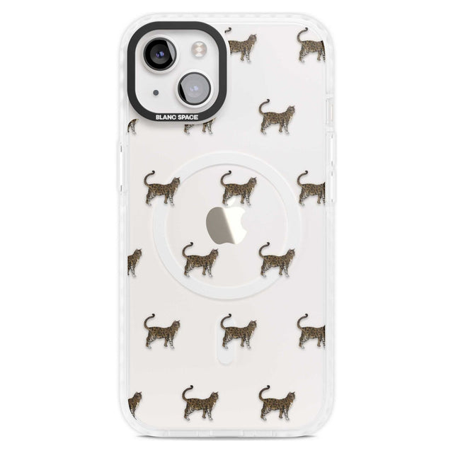 Bengal Cat Pattern Phone Case iPhone 15 Plus / Magsafe Impact Case,iPhone 15 / Magsafe Impact Case Blanc Space