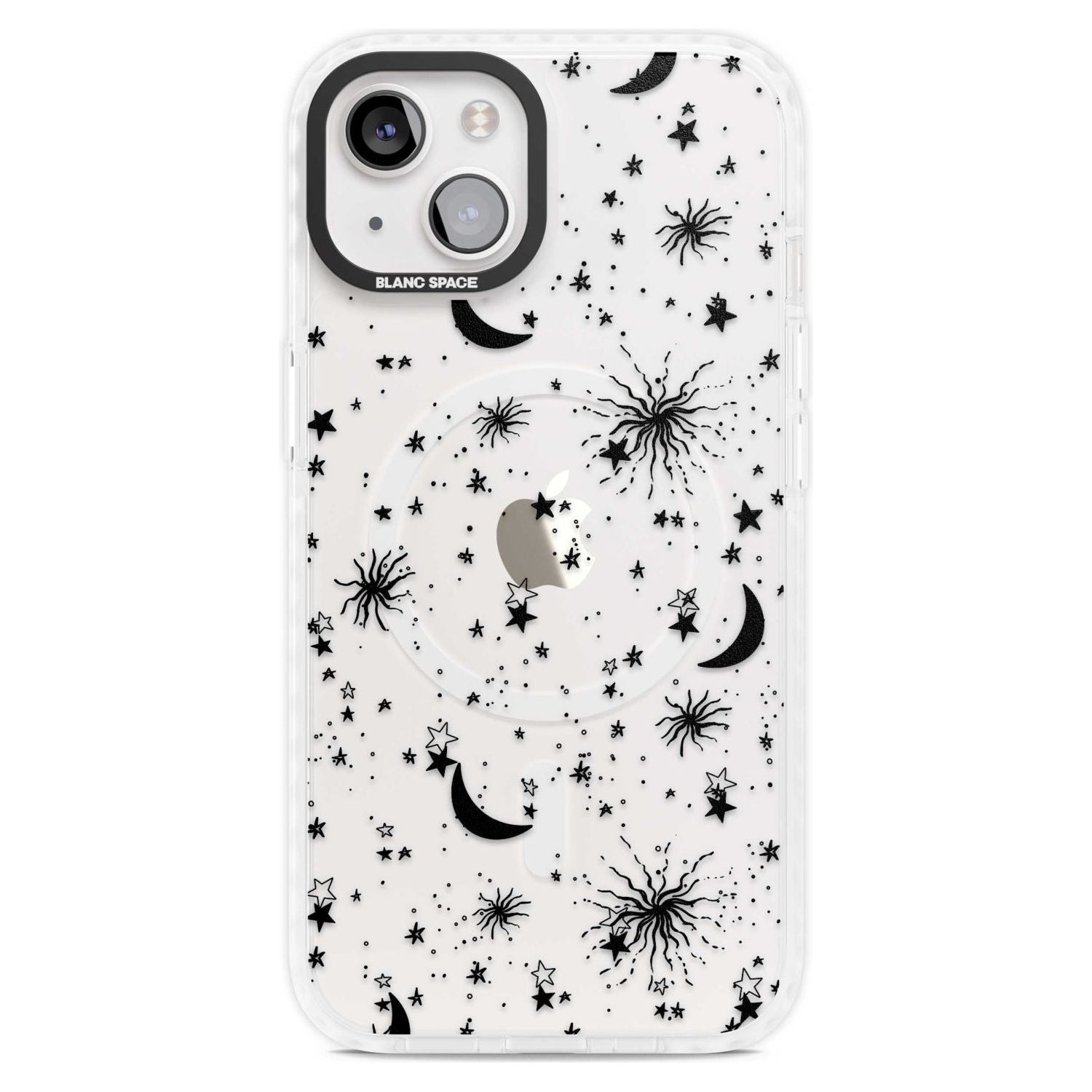 Moons & Stars Phone Case iPhone 15 Plus / Magsafe Impact Case,iPhone 15 / Magsafe Impact Case Blanc Space