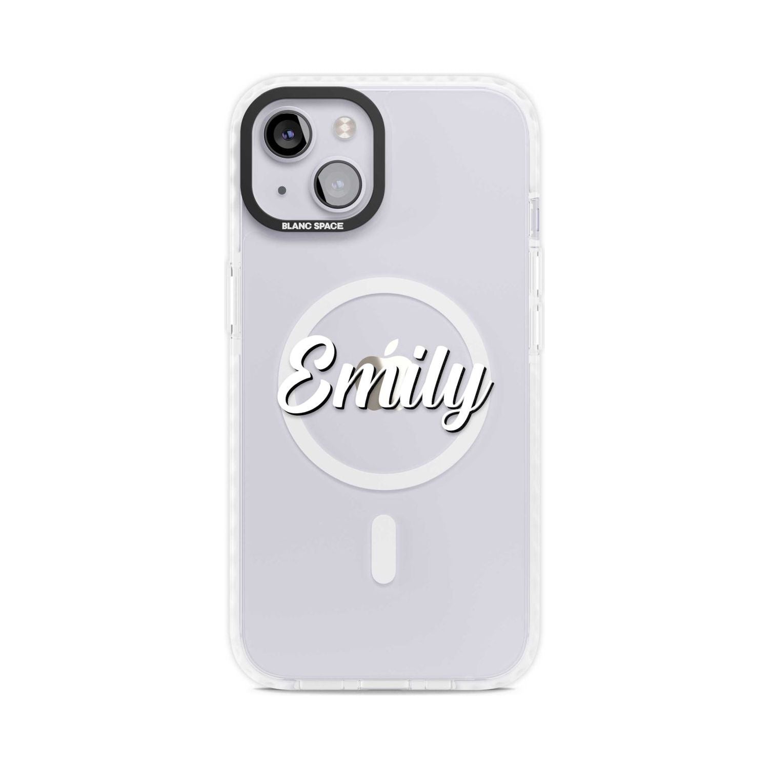 Personalised Clear Text  1B Custom Phone Case iPhone 15 Plus / Magsafe Impact Case,iPhone 15 / Magsafe Impact Case Blanc Space
