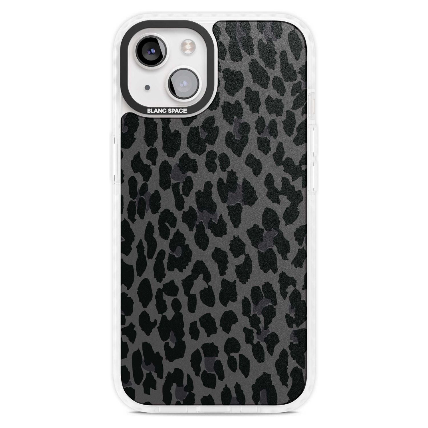 Dark Animal Print Pattern Large Leopard Phone Case iPhone 15 Plus / Magsafe Impact Case,iPhone 15 / Magsafe Impact Case Blanc Space