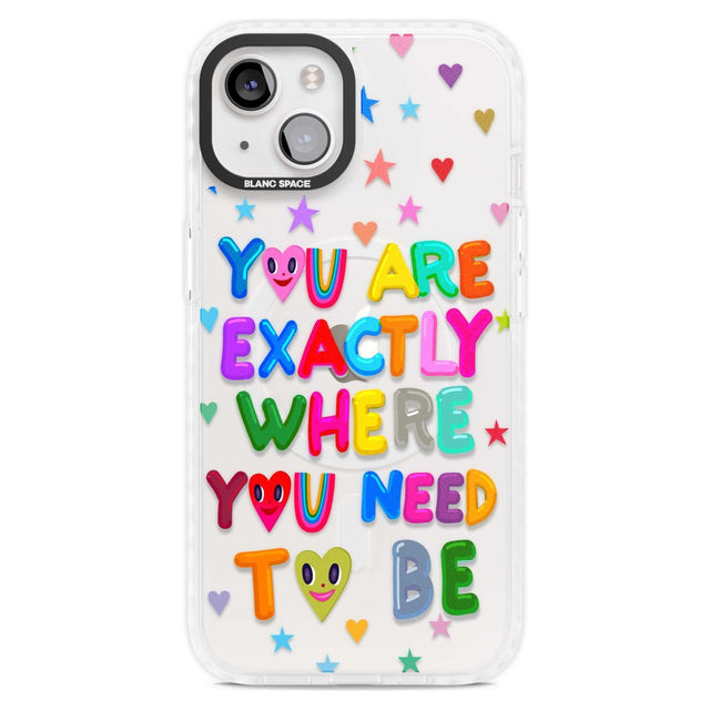 Exactly Where You Need To be Phone Case iPhone 15 Plus / Magsafe Impact Case,iPhone 15 / Magsafe Impact Case Blanc Space