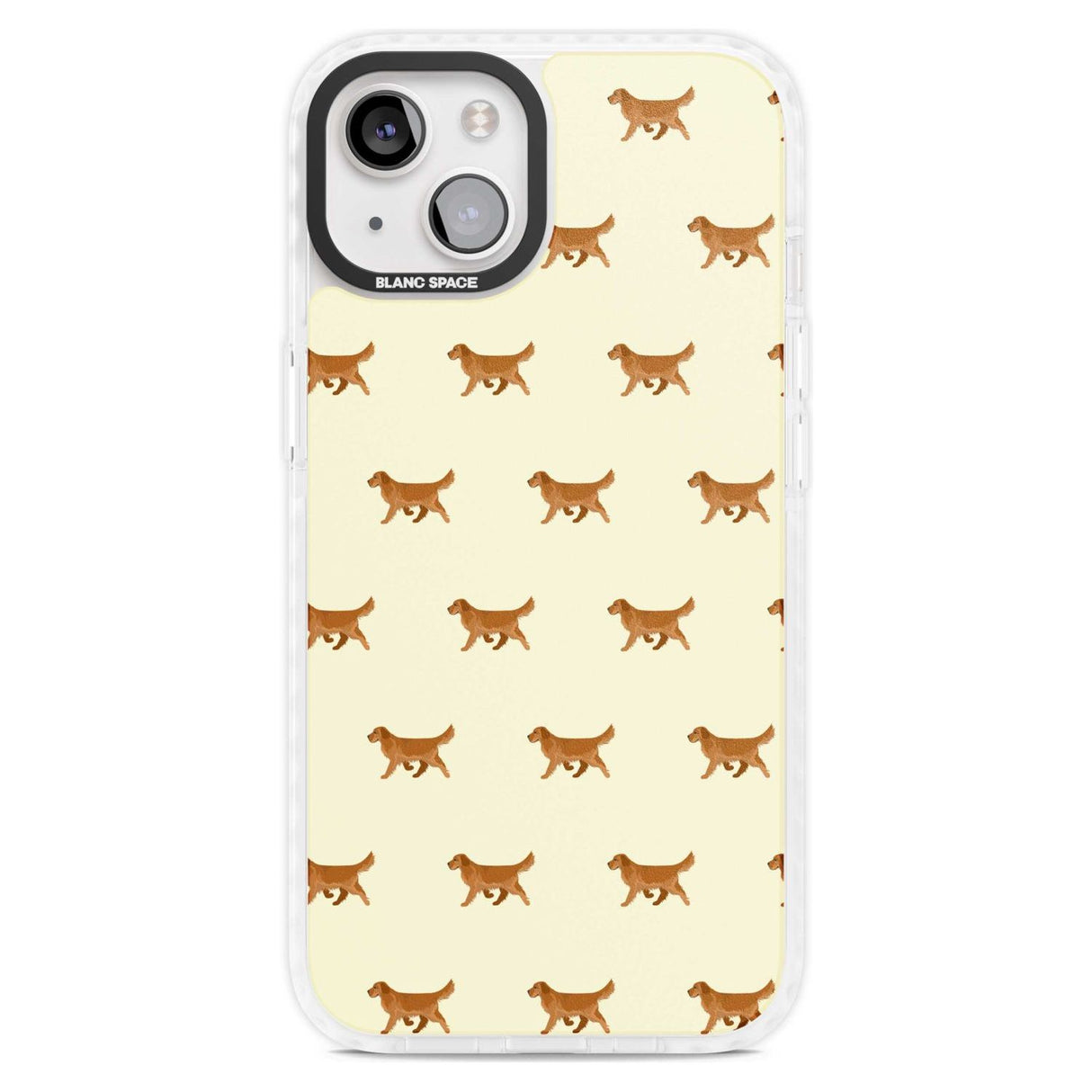 Golden Retriever Dog Pattern Phone Case iPhone 15 Plus / Magsafe Impact Case,iPhone 15 / Magsafe Impact Case Blanc Space