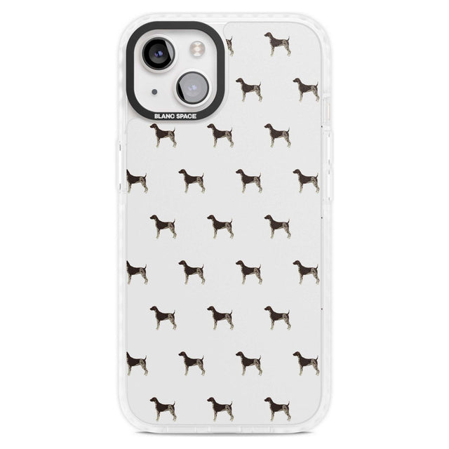 German Shorthaired Pointer Dog Pattern Phone Case iPhone 15 Plus / Magsafe Impact Case,iPhone 15 / Magsafe Impact Case Blanc Space