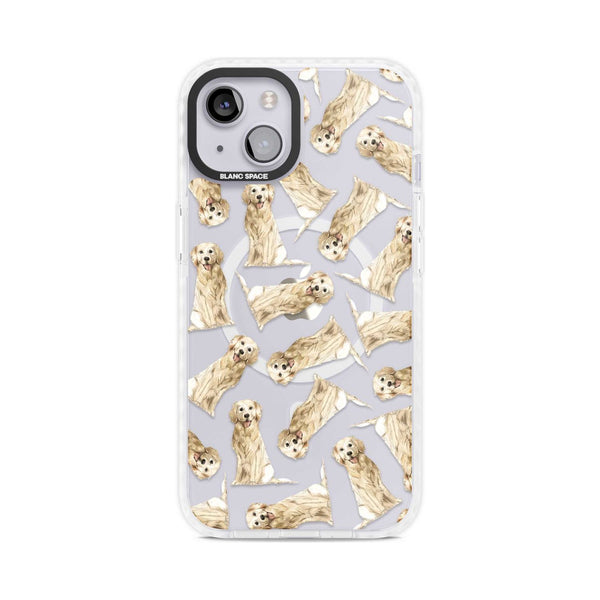 Golden Retriever Watercolor Pattern
