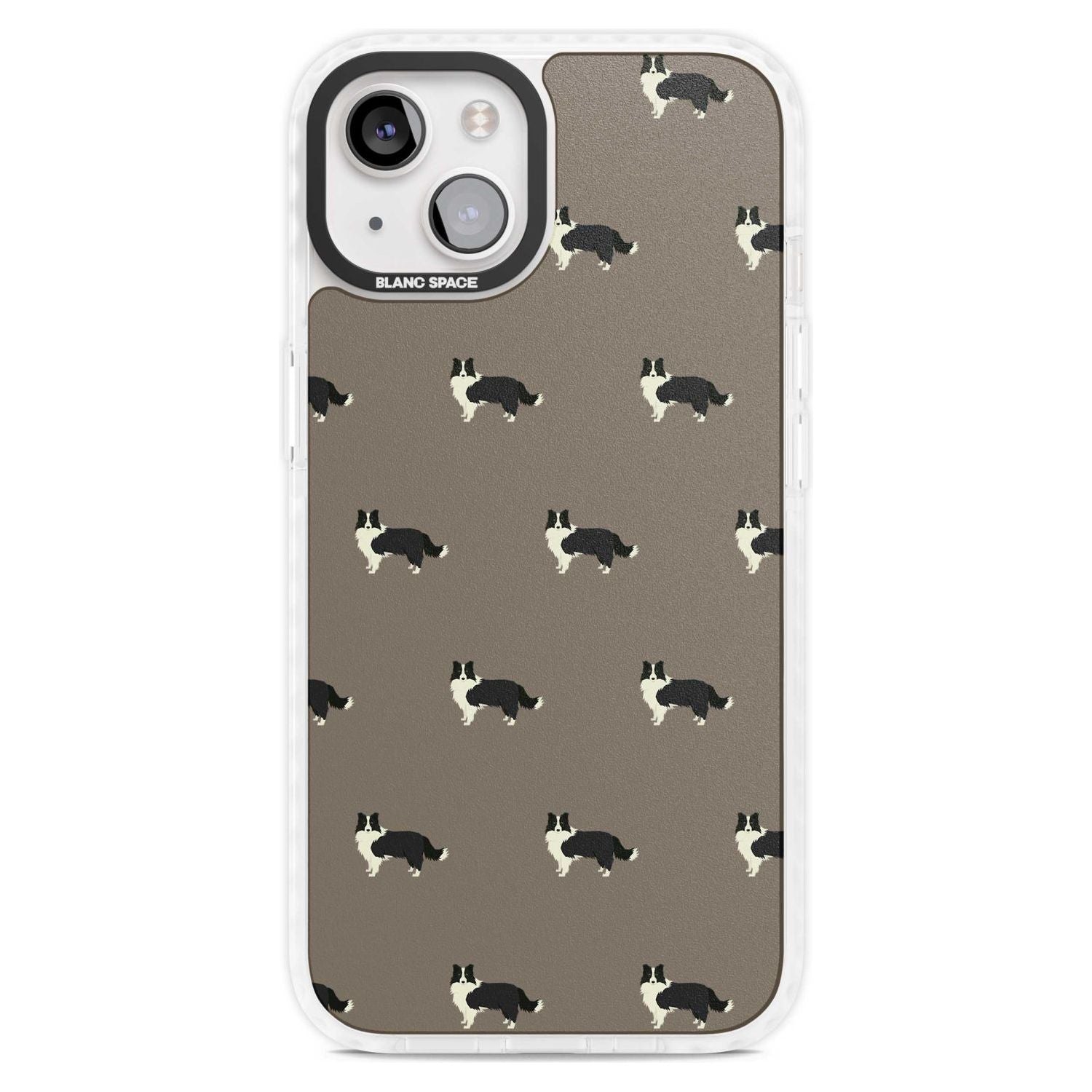 Border Collie Dog Pattern Phone Case iPhone 15 Plus / Magsafe Impact Case,iPhone 15 / Magsafe Impact Case Blanc Space
