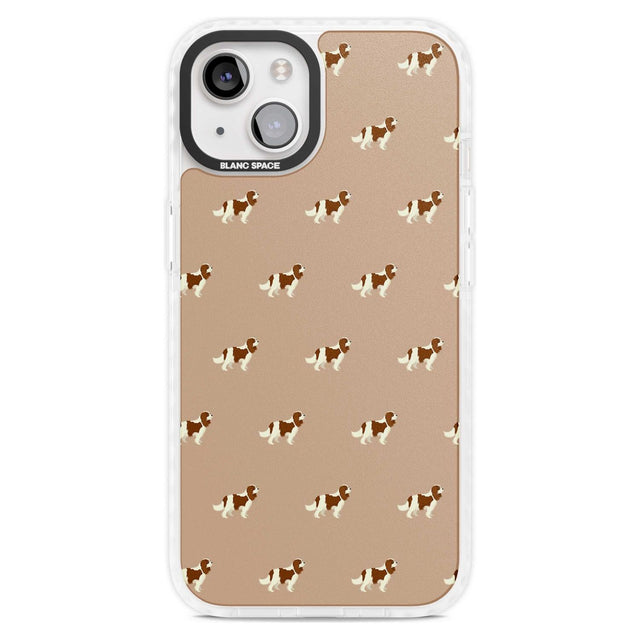 Cavalier King Charles Spaniel Pattern Phone Case iPhone 15 Plus / Magsafe Impact Case,iPhone 15 / Magsafe Impact Case Blanc Space
