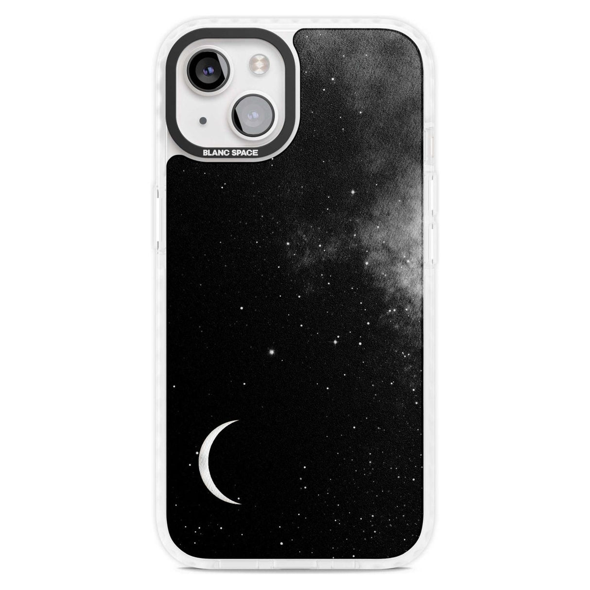 Night Sky Galaxies: Crescent Moon Phone Case iPhone 15 Plus / Magsafe Impact Case,iPhone 15 / Magsafe Impact Case Blanc Space