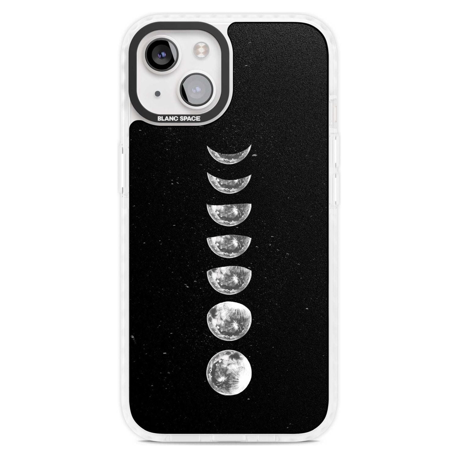 Light Watercolour Moons Phone Case iPhone 15 Plus / Magsafe Impact Case,iPhone 15 / Magsafe Impact Case Blanc Space