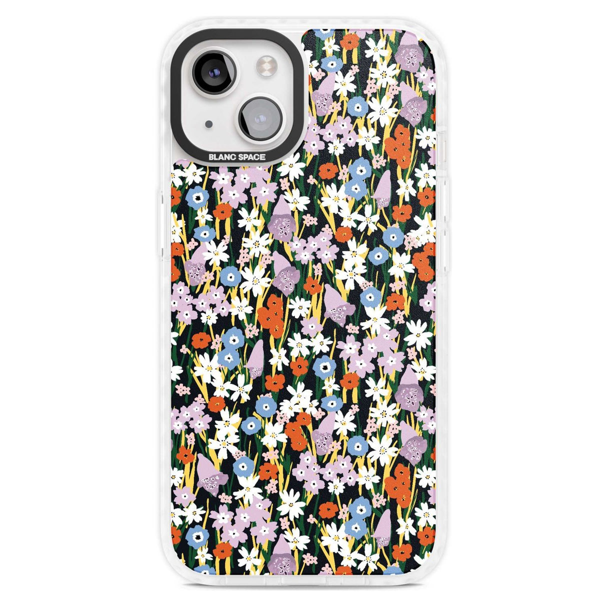 Energetic Floral Mix: Solid Phone Case iPhone 15 Plus / Magsafe Impact Case,iPhone 15 / Magsafe Impact Case Blanc Space