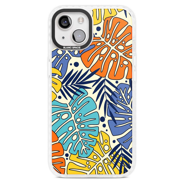 Beach Leaves Phone Case iPhone 15 Plus / Magsafe Impact Case,iPhone 15 / Magsafe Impact Case Blanc Space