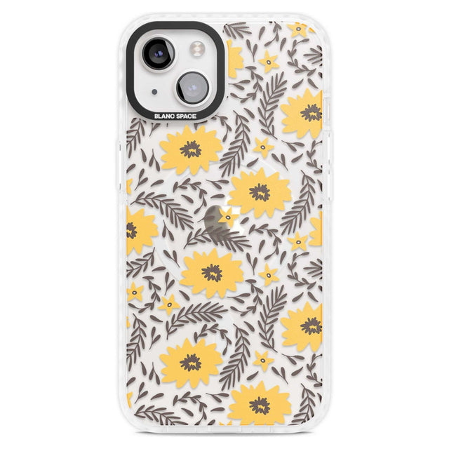 Yellow Blossoms Transparent Floral