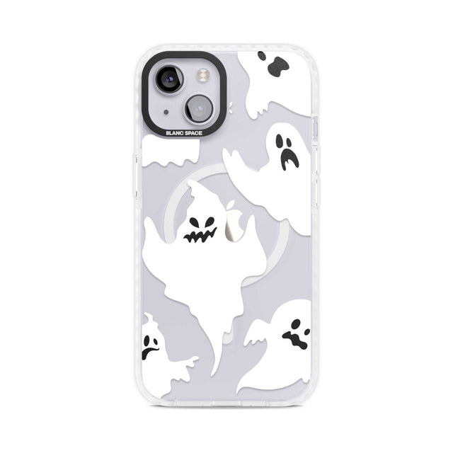 Ghost Pattern Phone Case iPhone 15 Plus / Magsafe Impact Case,iPhone 15 / Magsafe Impact Case Blanc Space