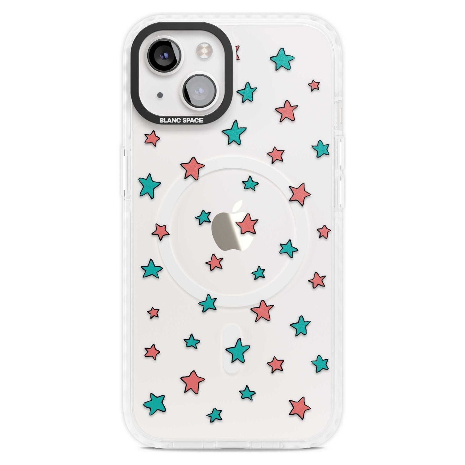 Heartstopper Stars Pattern Phone Case iPhone 15 Plus / Magsafe Impact Case,iPhone 15 / Magsafe Impact Case Blanc Space