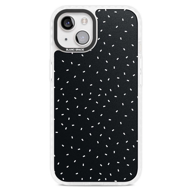 Confetti (Black) Phone Case iPhone 15 Plus / Magsafe Impact Case,iPhone 15 / Magsafe Impact Case Blanc Space