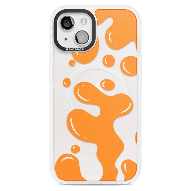 Orange Lava Lamp Phone Case iPhone 15 Plus / Magsafe Impact Case,iPhone 15 / Magsafe Impact Case Blanc Space