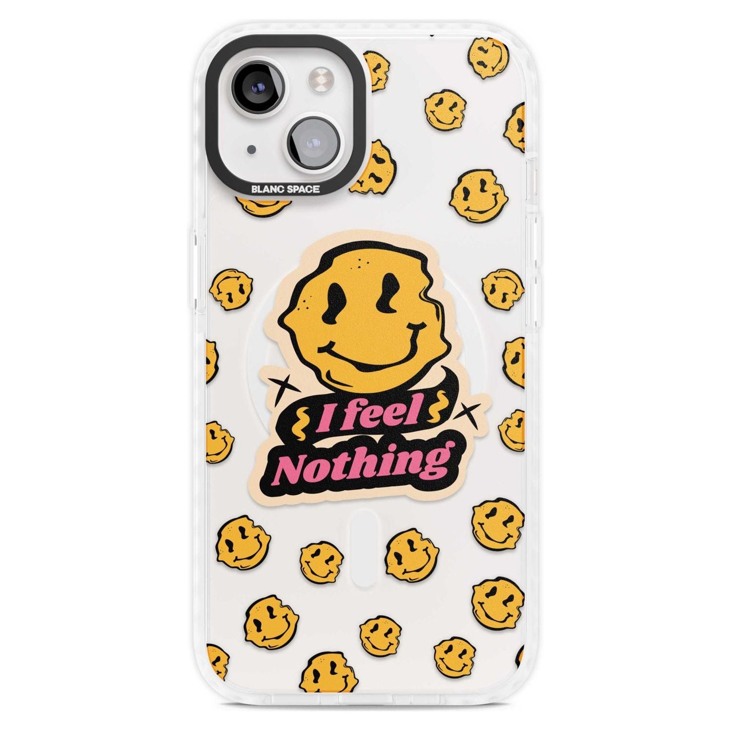 I feel nothing (Clear) Phone Case iPhone 15 Plus / Magsafe Impact Case,iPhone 15 / Magsafe Impact Case Blanc Space