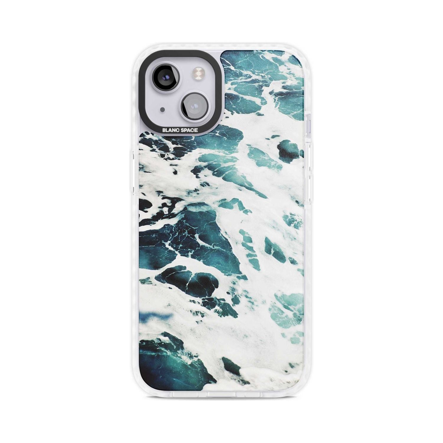 Ocean Waves Photograph Phone Case iPhone 15 Plus / Magsafe Impact Case,iPhone 15 / Magsafe Impact Case Blanc Space