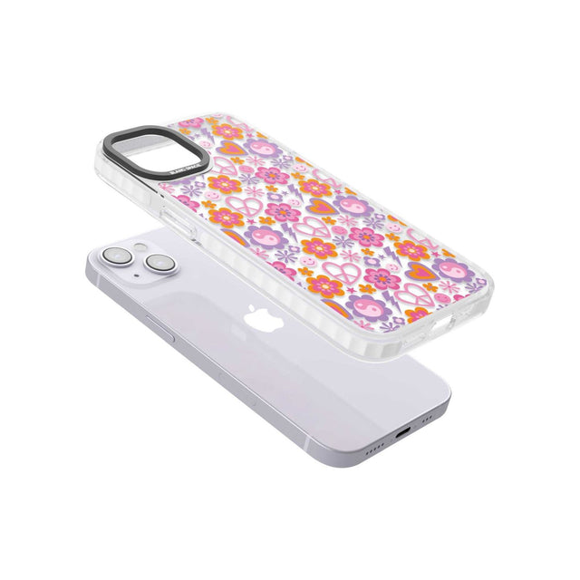Peace, Love and Flowers Pattern Phone Case iPhone 15 Pro Max / Black Impact Case,iPhone 15 Plus / Black Impact Case,iPhone 15 Pro / Black Impact Case,iPhone 15 / Black Impact Case,iPhone 15 Pro Max / Impact Case,iPhone 15 Plus / Impact Case,iPhone 15 Pro / Impact Case,iPhone 15 / Impact Case,iPhone 15 Pro Max / Magsafe Black Impact Case,iPhone 15 Plus / Magsafe Black Impact Case,iPhone 15 Pro / Magsafe Black Impact Case,iPhone 15 / Magsafe Black Impact Case,iPhone 14 Pro Max / Black Impact Case,iPhone 14 Pl