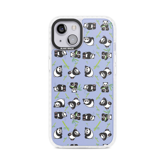 Panda Pattern Phone Case iPhone 15 Plus / Magsafe Impact Case,iPhone 15 / Magsafe Impact Case Blanc Space