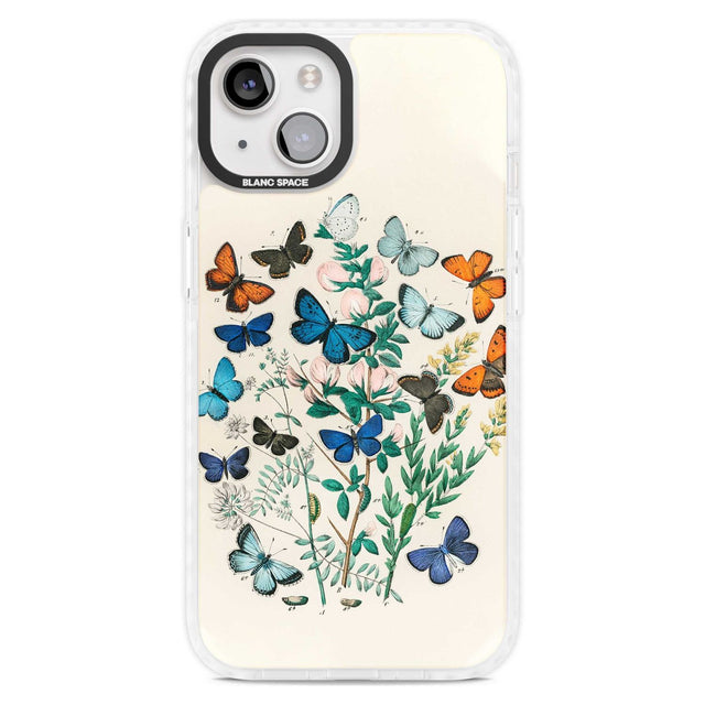 European Butterflies Phone Case iPhone 15 Plus / Magsafe Impact Case,iPhone 15 / Magsafe Impact Case Blanc Space