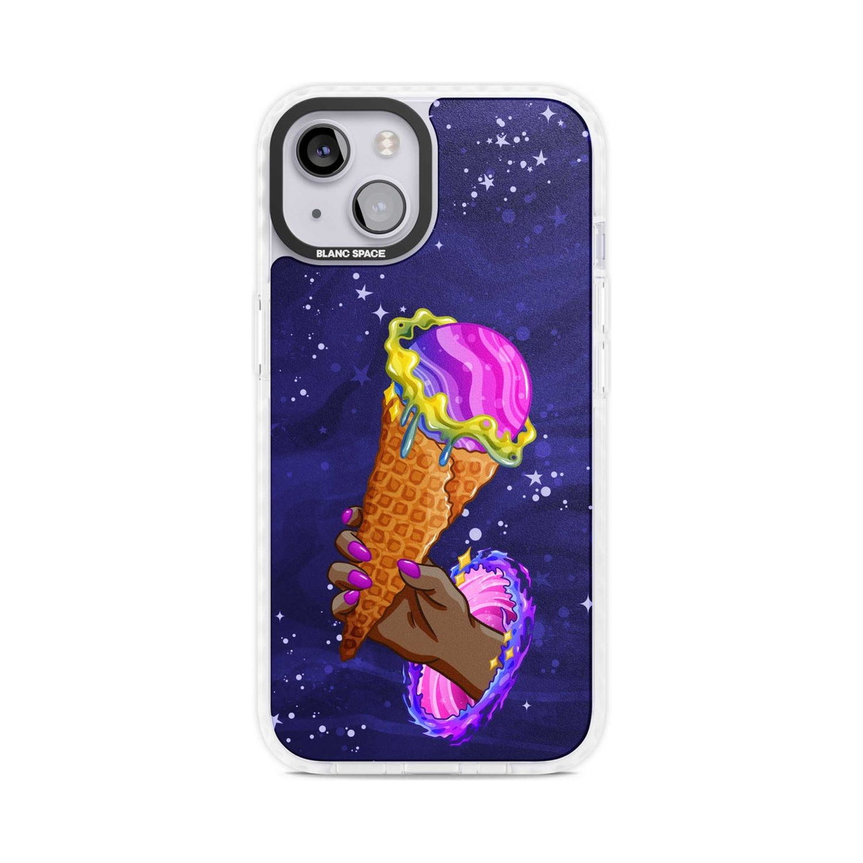Interdimensional Ice Cream Phone Case iPhone 15 Plus / Magsafe Impact Case,iPhone 15 / Magsafe Impact Case Blanc Space