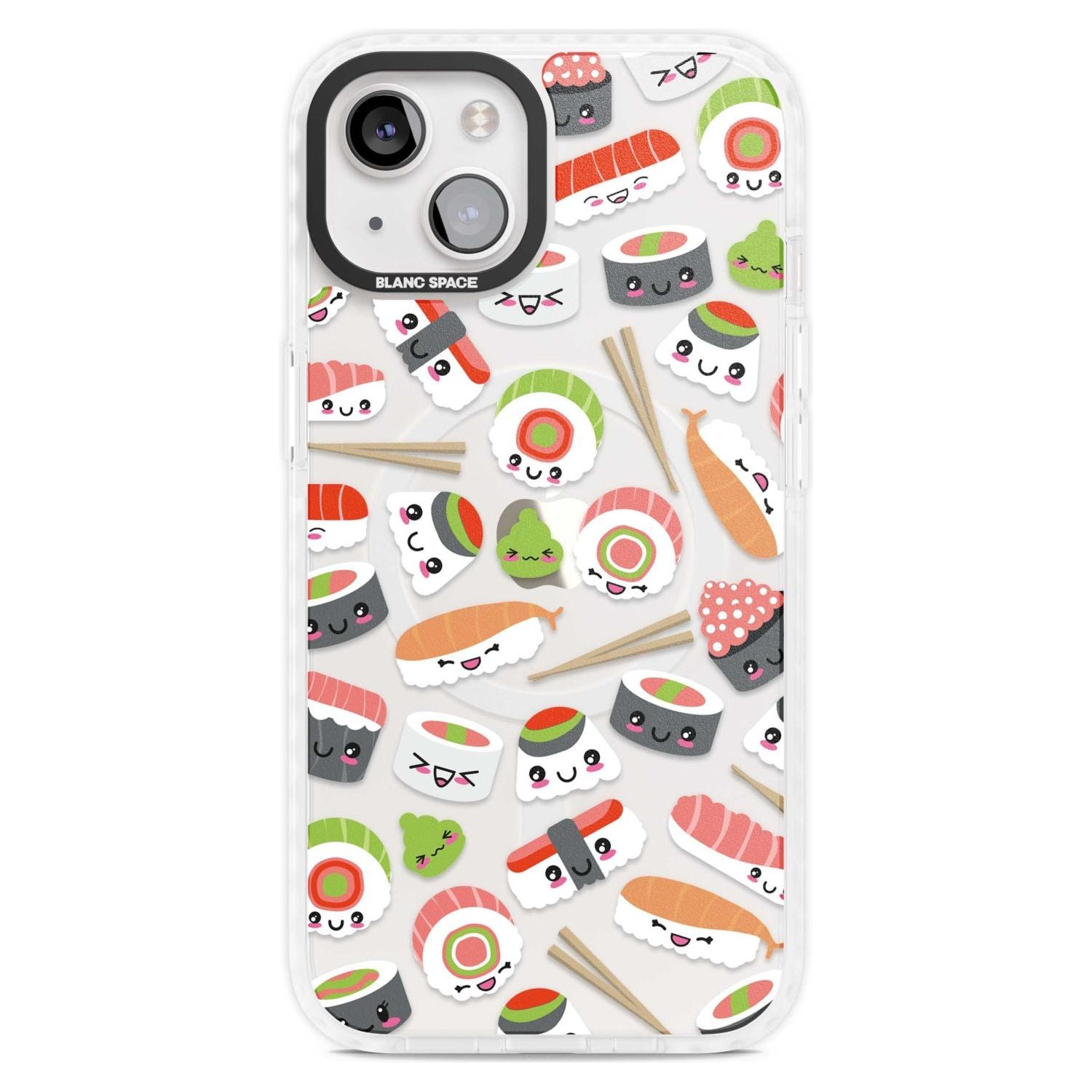 Kawaii Sushi Mix Phone Case iPhone 15 Plus / Magsafe Impact Case,iPhone 15 / Magsafe Impact Case Blanc Space