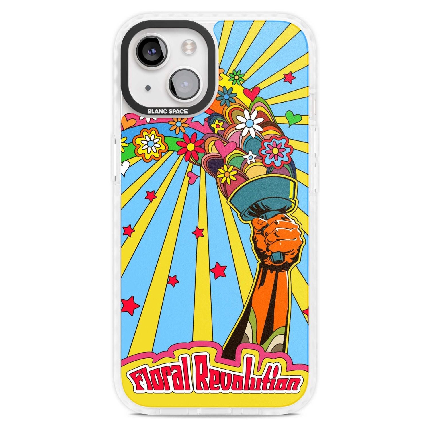 Floral Revolution Phone Case iPhone 15 Plus / Magsafe Impact Case,iPhone 15 / Magsafe Impact Case Blanc Space