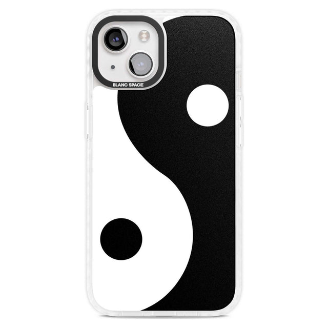 Large Yin Yang Phone Case iPhone 15 Plus / Magsafe Impact Case,iPhone 15 / Magsafe Impact Case Blanc Space