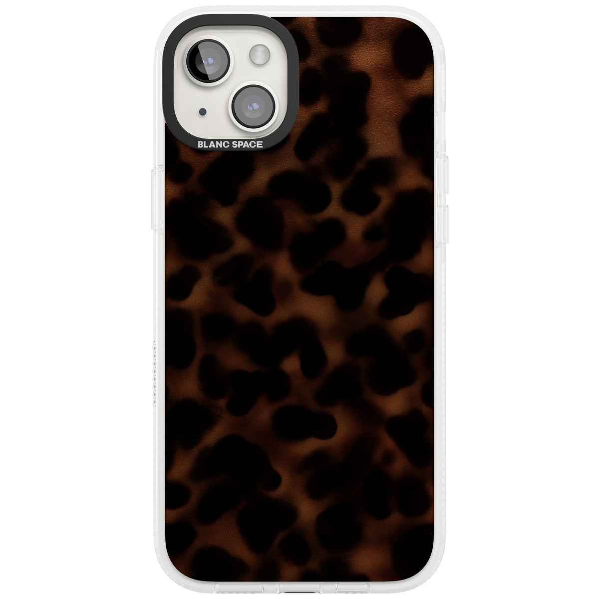 Dark Tortoise Shell old money iPhone case featuring a dark tortoiseshell pattern with amber and black animal print tones iPhone 15 Plus Impact Air Phone Case front