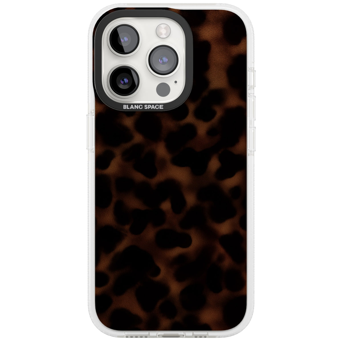 Dark Tortoise Shell old money iPhone case featuring a dark tortoiseshell pattern with amber and black animal print tones iPhone 15 Pro Impact Air Phone Case front
