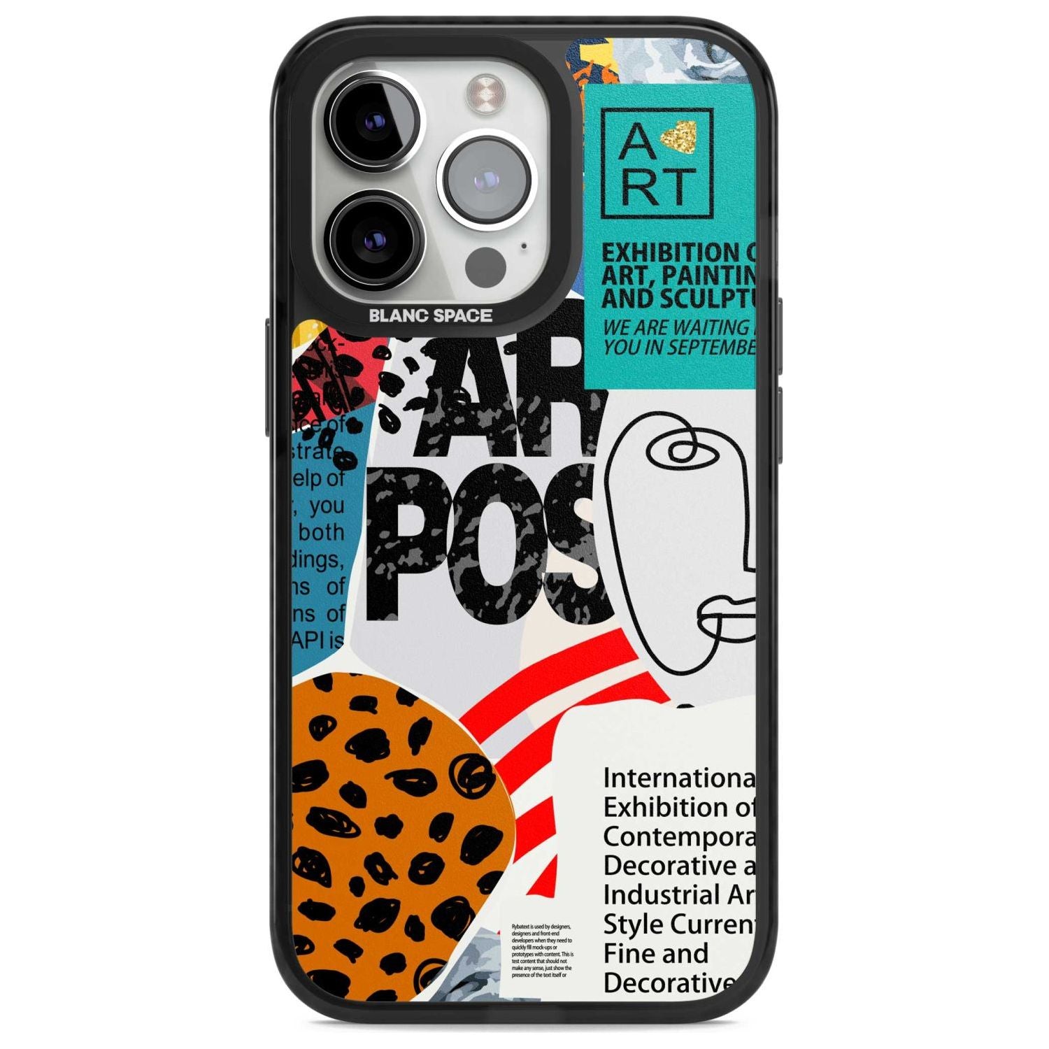 Abstract Art Poster Phone Case iPhone 15 Pro Max / Magsafe Black Impact Case,iPhone 15 Pro / Magsafe Black Impact Case,iPhone 14 Pro Max / Magsafe Black Impact Case,iPhone 14 Pro / Magsafe Black Impact Case,iPhone 13 Pro / Magsafe Black Impact Case Blanc Space