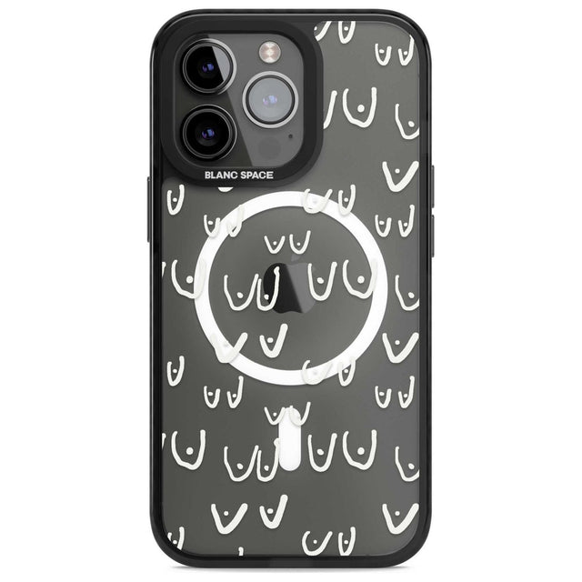Free the boob (White) Phone Case iPhone 15 Pro Max / Magsafe Black Impact Case,iPhone 15 Pro / Magsafe Black Impact Case,iPhone 14 Pro Max / Magsafe Black Impact Case,iPhone 14 Pro / Magsafe Black Impact Case,iPhone 13 Pro / Magsafe Black Impact Case Blanc Space