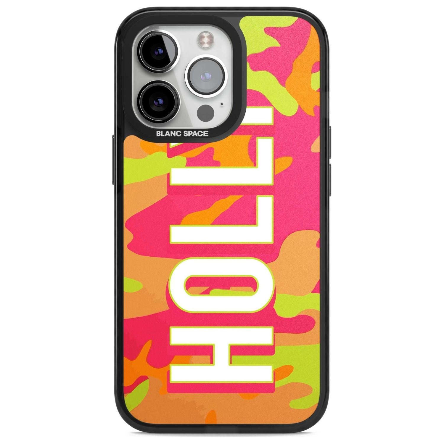 Personalised Colourful Neon Camo Custom Phone Case iPhone 15 Pro Max / Magsafe Black Impact Case,iPhone 15 Pro / Magsafe Black Impact Case,iPhone 14 Pro Max / Magsafe Black Impact Case,iPhone 14 Pro / Magsafe Black Impact Case,iPhone 13 Pro / Magsafe Black Impact Case Blanc Space