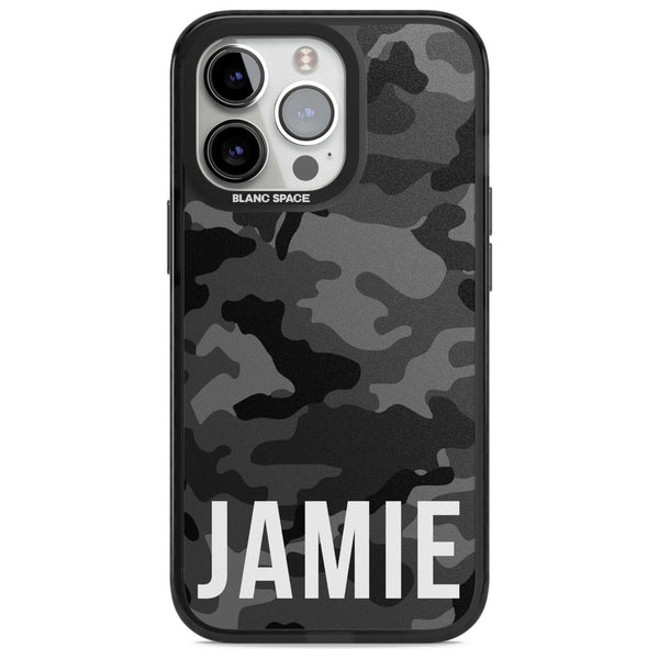 Personalised Black Camo Name Horizontal