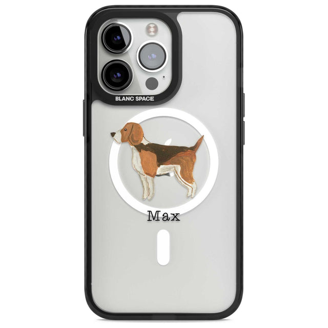 Personalised Hand Painted Beagle Custom Phone Case iPhone 15 Pro Max / Magsafe Black Impact Case,iPhone 15 Pro / Magsafe Black Impact Case,iPhone 14 Pro Max / Magsafe Black Impact Case,iPhone 14 Pro / Magsafe Black Impact Case,iPhone 13 Pro / Magsafe Black Impact Case Blanc Space