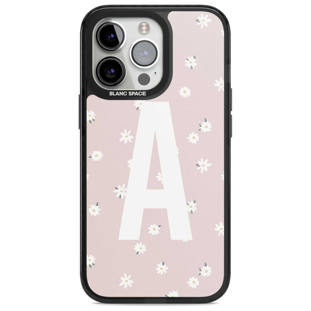 Personalised Pink Daisy Personalised Custom Phone Case iPhone 15 Pro Max / Magsafe Black Impact Case,iPhone 15 Pro / Magsafe Black Impact Case,iPhone 14 Pro Max / Magsafe Black Impact Case,iPhone 14 Pro / Magsafe Black Impact Case,iPhone 13 Pro / Magsafe Black Impact Case Blanc Space