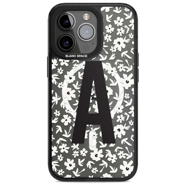 Personalised Floral Pattern Personalised Custom Phone Case iPhone 15 Pro Max / Magsafe Black Impact Case,iPhone 15 Pro / Magsafe Black Impact Case,iPhone 14 Pro Max / Magsafe Black Impact Case,iPhone 14 Pro / Magsafe Black Impact Case,iPhone 13 Pro / Magsafe Black Impact Case Blanc Space