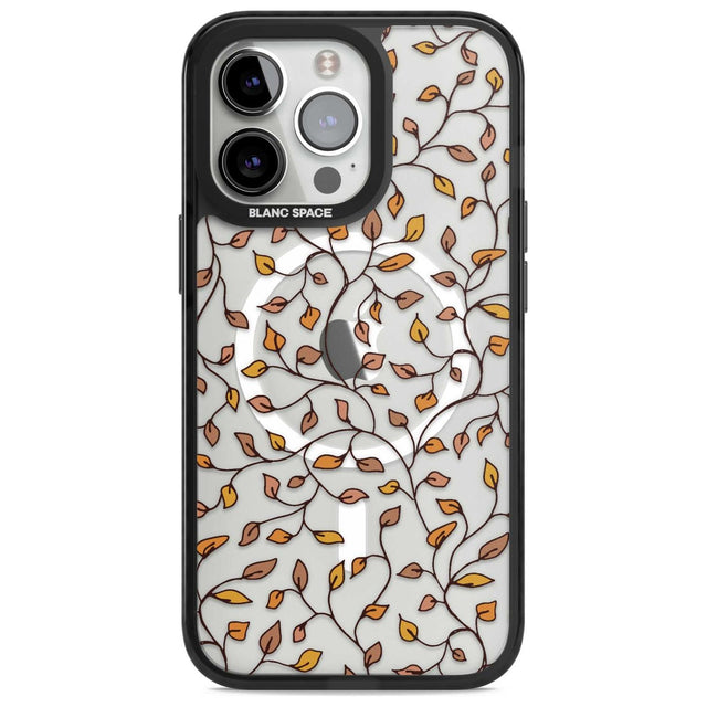 Personalised Autumn Leaves Pattern Custom Phone Case iPhone 15 Pro Max / Magsafe Black Impact Case,iPhone 15 Pro / Magsafe Black Impact Case,iPhone 14 Pro Max / Magsafe Black Impact Case,iPhone 14 Pro / Magsafe Black Impact Case,iPhone 13 Pro / Magsafe Black Impact Case Blanc Space
