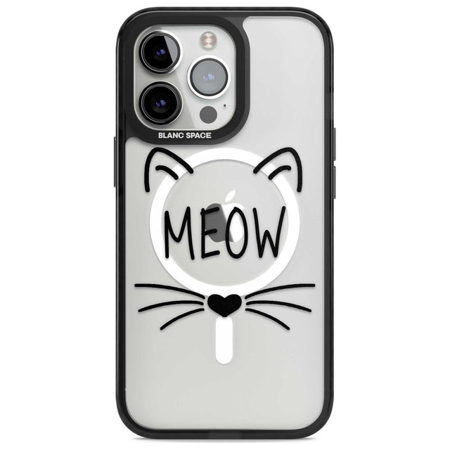 Cat Whiskers Phone Case iPhone 15 Pro / Magsafe Black Impact Case,iPhone 15 Pro Max / Magsafe Black Impact Case,iPhone 14 Pro Max / Magsafe Black Impact Case,iPhone 13 Pro / Magsafe Black Impact Case,iPhone 14 Pro / Magsafe Black Impact Case Blanc Space