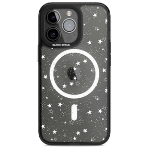 White Stars on Clear iPhone Case