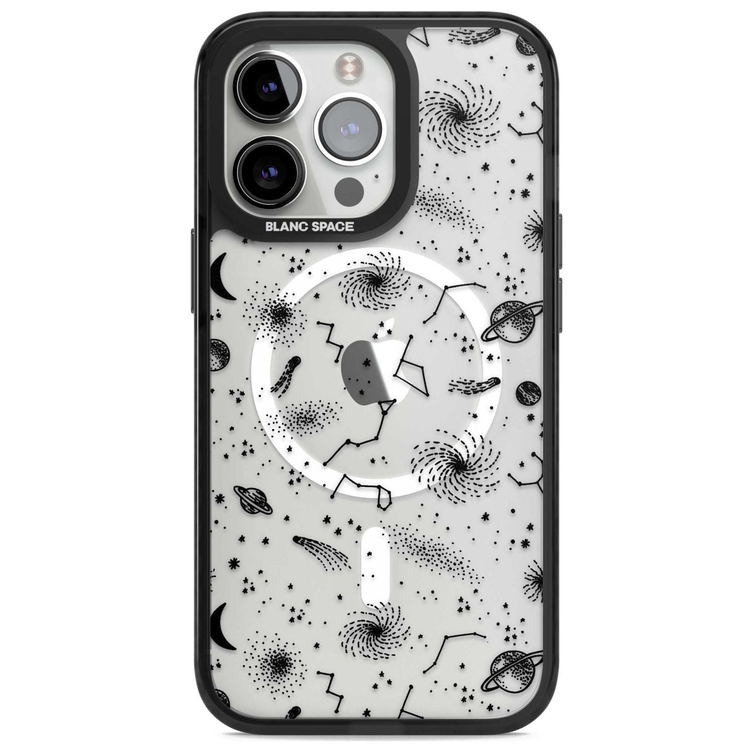 Mixed Galaxy Pattern Phone Case iPhone 15 Pro Max / Magsafe Black Impact Case,iPhone 15 Pro / Magsafe Black Impact Case,iPhone 14 Pro Max / Magsafe Black Impact Case,iPhone 14 Pro / Magsafe Black Impact Case,iPhone 13 Pro / Magsafe Black Impact Case Blanc Space