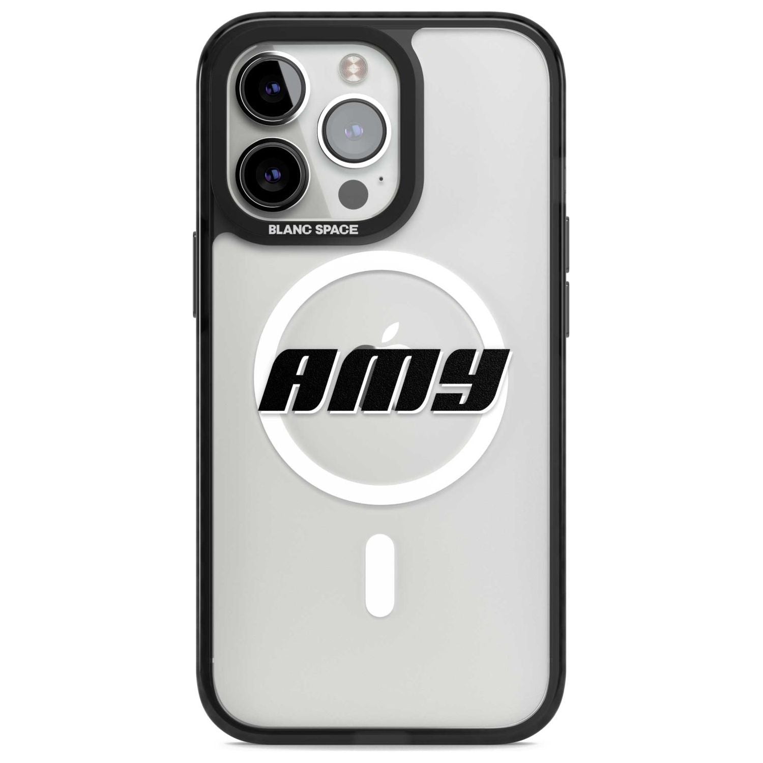 Personalised Clear Text  1C Custom Phone Case iPhone 15 Pro Max / Magsafe Black Impact Case,iPhone 15 Pro / Magsafe Black Impact Case,iPhone 14 Pro Max / Magsafe Black Impact Case,iPhone 14 Pro / Magsafe Black Impact Case,iPhone 13 Pro / Magsafe Black Impact Case Blanc Space