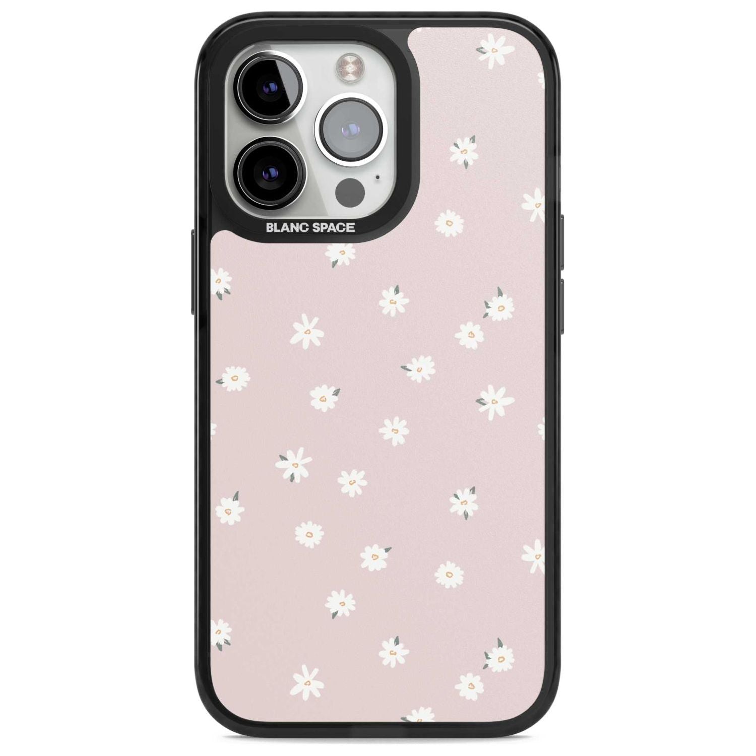 Painted Daises on Pink Phone Case iPhone 15 Pro Max / Magsafe Black Impact Case,iPhone 15 Pro / Magsafe Black Impact Case,iPhone 14 Pro Max / Magsafe Black Impact Case,iPhone 14 Pro / Magsafe Black Impact Case,iPhone 13 Pro / Magsafe Black Impact Case Blanc Space